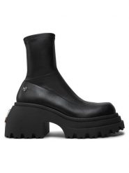 Naked Wolfe Botki Secret Czarny. Czarne botki damskie Naked Wolfe, bez wzorów, ze skóry, bez obcasa, na słupku, bez zapięcia. Za 1,319.00 zł.