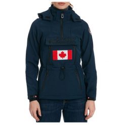Kurtka turystyczna damska Canadian Peak Toka softshell. Niebieskie kurtki sportowe damskie Canadian Peak, xl, bez wzorów, z elastanu, bez ramiączek, bez kaptura. Za 396.00 zł.