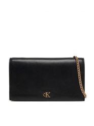Calvin Klein Torebka Ck Wallet On Chain LV04F3319G Czarny. Czarne torebki do ręki damskie Calvin Klein, bez wzorów, ze skóry, bez dodatków. Za 409.99 zł.