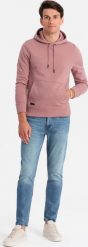 Ombre Męska dresowa bawełniana bluza kangurka z kapturem BASIC ciemnoróżowa V4 OM-SSBN-0161 XXL. Czerwone bluzy męskie Ombre, m, bez wzorów, z bawełny, z kapturem. Za 169.99 zł.