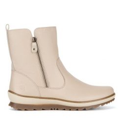 Botki Remonte. Brązowe botki damskie Remonte, bez wzorów, bez obcasa, na płaskiej podeszwie, bez zapięcia. Za 335.99 zł.