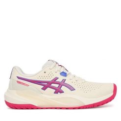 Buty do tenisa Asics. Szare obuwie sportowe damskie Asics, bez wzorów, bez zapięcia, tenisowe. Za 429.99 zł.
