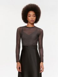 TWINSET Body 232TT2480 Czarny Slim Fit. Czarne body Twinset, bez wzorów, z syntetyku. Za 769.99 zł.