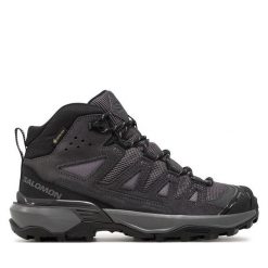 Trekkingi Salomon. Szare obuwie trekkingowe damskie Salomon, z gore-texu, bez zapięcia. Za 629.99 zł.
