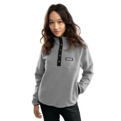 Bluza zimowa z grubego polaru damska Koli-W. Szare bluzy damskie SIROKO, na zimę, m, bez wzorów, z polaru, bez ramiączek, bez kaptura. Za 250.00 zł.