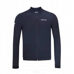 Bluza tenisowa juniorska Babolat Play Jacket. Czarne bluzy damskie BABOLAT, bez wzorów, z dresówki, bez ramiączek, bez kaptura. Za 155.99 zł.