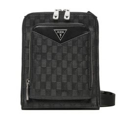 Saszetka Guess. Czarne saszetki i nerki męskie Guess, z aplikacjami. Za 219.99 zł.
