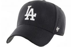 Czapka z daszkiem do baseball'u Los Angeles Dodgers czarna OSFM. Czarne czapki damskie 47 Brand, bez wzorów, z materiału. Za 99.99 zł.