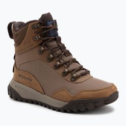 Buty trekkingowe męskie Columbia Burnsider Omni-Heat Infinity. Brązowe trekkingi męskie Columbia, na zimę, bez zapięcia. Za 469.99 zł.