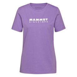Koszulka damska Mammut Core Classic. Fioletowe bluzki damskie Mammut, bez wzorów, sportowe, bez kołnierzyka, bez ramiączek. Za 139.99 zł.