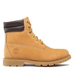 Trapery Timberland. Brązowe trapery damskie Timberland, bez zapięcia. Za 849.99 zł.