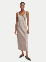 Calvin Klein Sukienka codzienna LV044F035G Różowy Regular Fit. Czerwone sukienki damskie Calvin Klein, na co dzień, s, bez wzorów, z syntetyku, bez kołnierzyka, bez ramiączek, proste. Za 529.99 zł.