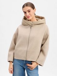 Opus sweter wełniany Kobiety beżowy, L. Brązowe swetry nierozpinane damskie Opus, l, bez wzorów, z wełny, eleganckie, bez kołnierzyka, bez ramiączek. Za 749.95 zł.