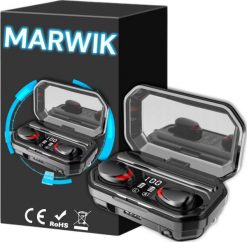 Słuchawki Bezprzewodowe Douszne Z Mikrofonem TWS z Latarką Powerbankiem M15. Słuchawki bezprzewodowe Marwik. Za 45.99 zł.