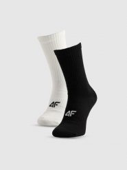 4F Skarpetki długie (2-pack) męskie - multikolor 39-42. Skarpety męskie 4F, bez wzorów, z bawełny. Za 49.99 zł.