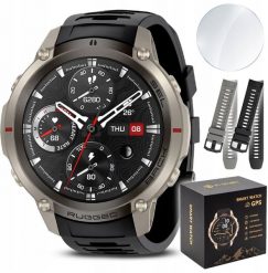 Smartwatch JG Smart SMARTWATCH MĘSKI ZEGAREK WODOODPORNY GPS MAPY ROZMOWY MENU PL AMOLED 500mAh. Zegarki męskie JG Smart, bez wzorów. Za 349.99 zł.