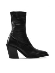 Rage Age Botki RA-67-06-000508 Czarny. Czarne botki damskie Rage Age, bez wzorów, ze skóry, bez obcasa, na słupku, bez zapięcia. Za 589.99 zł.