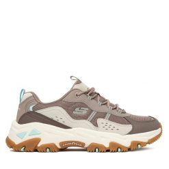 Trekkingi Skechers. Brązowe obuwie trekkingowe damskie Skechers, bez zapięcia. Za 399.99 zł.