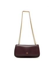 Calvin Klein Torebka Ck Convertible Chain Small Bag LV04F3172G Bordowy. Czerwone torebki do ręki damskie Calvin Klein, bez wzorów, ze skóry, bez dodatków. Za 339.99 zł.
