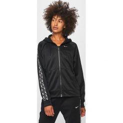 Nike Sportswear - Bluza. Czarne bluzy damskie Nike Sportswear, l, z aplikacjami, z bawełny, bez ramiączek, z kapturem. Za 259.90 zł.