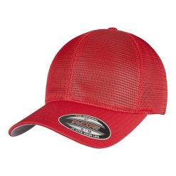 Czapka Z Daszkiem 360 Omnimesh. Czerwone czapki damskie FLEXFIT, bez wzorów. Za 73.99 zł.