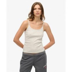 Top bez rękawów z odkrytymi ramionami dla kobiet Superdry Athletic Essentials. Szare koszulki sportowe damskie Superdry, bez wzorów, bez ramiączek. Za 102.85 zł.