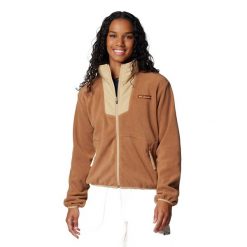Bluza damska Columbia Sequoia Grove Full Zip. Brązowe bluzy damskie Columbia, s, bez wzorów, sportowe, bez ramiączek, bez kaptura. Za 224.99 zł.