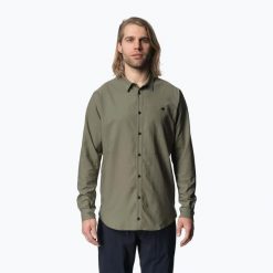 Koszula męska Houdini Longsleeve Shirt. Zielone koszule męskie Houdini, m, bez wzorów, casualowe, bez kołnierzyka, bez ramiączek. Za 269.99 zł.
