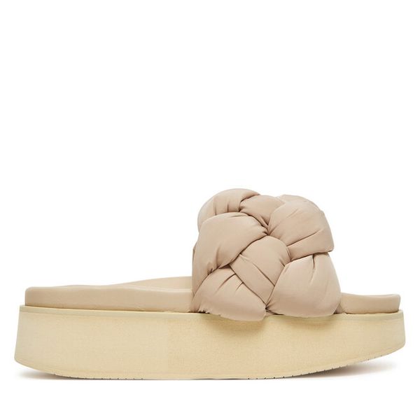 Klapki Inuikii. Brązowe klapki damskie Inuikii, bez wzorów, bez obcasa, bez zapięcia. Za 709.99 zł.