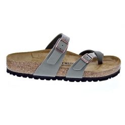 Klapki damskie Birkenstock Mayari. Szare klapki damskie Birkenstock, bez wzorów, z materiału, bez obcasa, bez zapięcia. Za 688.00 zł.