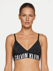 Calvin Klein Swimwear Góra od bikini LV00Q61163 Czarny. Czarne bikini Calvin Klein Swimwear, xs, bez wzorów, z syntetyku. Za 209.99 zł.