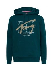 Tommy Jeans sweter z kapturem Mężczyźni Bawełna zielony, M. Zielone swetry męskie Tommy Jeans, m, bez wzorów, z bawełny, klasyczne, bez kołnierzyka, bez ramiączek. Za 459.95 zł.