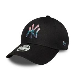 Czapka baseballowa damska New York Yankees 9forty Metallic Logo. Czarne czapki damskie New Era, bez wzorów, z materiału, klasyczne. Za 179.50 zł.