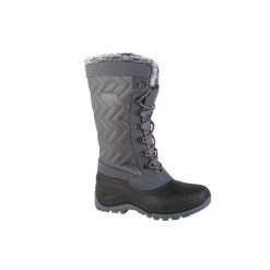 Buty zimowe damskie, CMP Nietos. Czarne obuwie trekkingowe damskie CMP, z materiału, przed kolano, bez zapięcia. Za 299.99 zł.