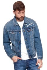 KURTKA JEANSOWA LEE OVERSIZED RIDER DUSK VINTAGE L88Z44ATA. Niebieskie kurtki męskie Lee, l, bez wzorów, z jeansu, vintage, bez kaptura. Za 199.99 zł.