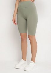 Zielone Casualowe Szorty Typu Kolarki Lidessa. Zielone szorty damskie Born2be, bez wzorów, eleganckie. Za 29.99 zł.