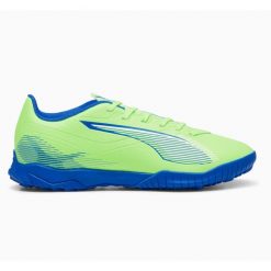 Buty męskie sportowe do gry w piłke nożną Puma ULTRA 5 PLAY TT. Niebieskie buty sportowe męskie Puma, bez wzorów, bez zapięcia, do piłki nożnej. W wyprzedaży za 199.99 zł.