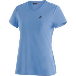 T-shirt damski Maier Sports Trudy. Niebieskie t-shirty damskie Maier Sports, bez wzorów, z materiału, eleganckie, bez kołnierzyka, bez ramiączek. Za 215.50 zł.