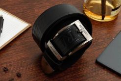 Beltimore męski skórzany pasek szeroki jeans czarny 524 : Kolory - czarny, Rozmiar pasków - r.85-100 cm. Czarne paski męskie z jeansu. Za 54.90 zł.