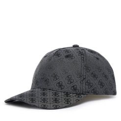 Czapka z daszkiem Guess. Szare czapki damskie Guess, z aplikacjami. Za 154.99 zł.