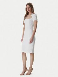 Marciano Guess Sukienka koktajlowa 6RGK12 7357A Biały Regular Fit. Białe sukienki damskie Marciano Guess, z aplikacjami, z syntetyku, wizytowe, bez kołnierzyka, bez ramiączek. Za 1,019.00 zł.