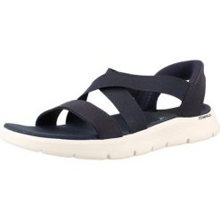 Sandały SKECHERS GO WALK FLEX SANDAL GLIMM Niebieski. Niebieskie sandały damskie Skechers, bez wzorów, z materiału, bez obcasa, bez zapięcia. Za 266.99 zł.