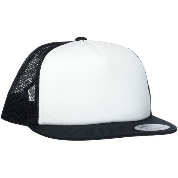 Czapka Piankowa Trucker. Białe czapki damskie FLEXFIT, bez wzorów, z materiału. Za 54.99 zł.