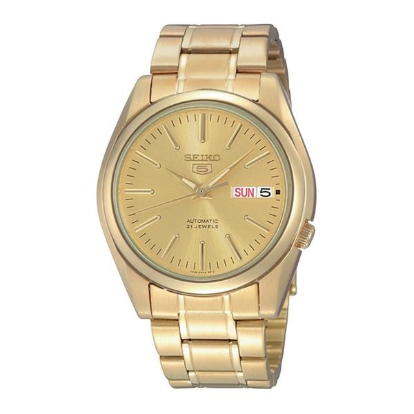 Seiko Mężczyźni zegarek automatyczny Seiko złoto - stal nierdzewna Zegarki męskie 1 ct Męskie. Żółte zegarki męskie Seiko, bez wzorów, z materiału, szklane. Za 948.99 zł.