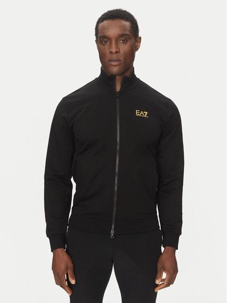 EA7 Emporio Armani Bluza 8NPM31 PJVRZ MC004 Czarny Regular Fit. Czarne bluzy męskie EA7 Emporio Armani, l, bez wzorów, z bawełny, bez ramiączek, bez kaptura. Za 259.99 zł.