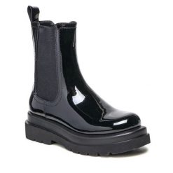 Botki Jenny Fairy. Czarne botki damskie Jenny Fairy, bez wzorów, bez obcasa, na płaskiej podeszwie, bez zapięcia. Za 179.99 zł.