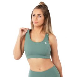 Stanik sportowy Fitness Siroko Ultra Fit. Zielone bielizna sportowa damska SIROKO, xs, bez wzorów, z elastanu. Za 105.00 zł.