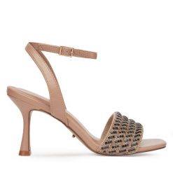 Sandały DeeZee. Brązowe sandały damskie DeeZee, bez wzorów, bez obcasa, na szpilce, bez zapięcia. Za 149.99 zł.