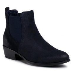 Sztyblety Lasocki. Niebieskie botki damskie Lasocki, bez wzorów, bez obcasa, na płaskiej podeszwie, bez zapięcia. Za 111.99 zł.