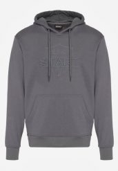 Szara Bluza z Bawełną Kapturem i Sznurkami Amatusa. Szare bluzy męskie Born2be, m, bez wzorów, z bawełny, klasyczne, bez ramiączek, z kapturem. Za 99.99 zł.